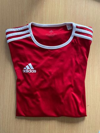 Camiseta Adidas Roja y Blanca Talla S