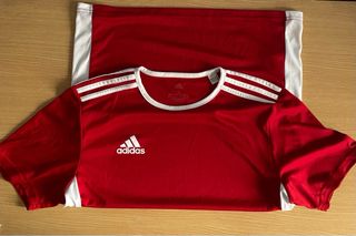 Camiseta Adidas Roja y Blanca Talla S