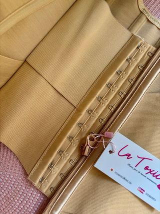 Faja con soporte lumbar beige