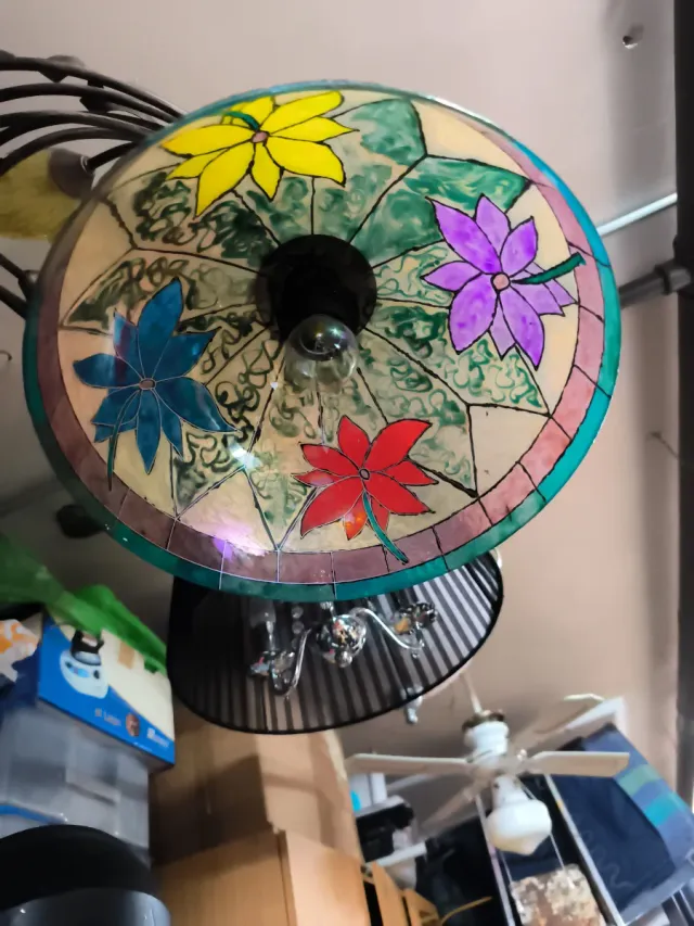 Lámpara de techo Tiffany flor