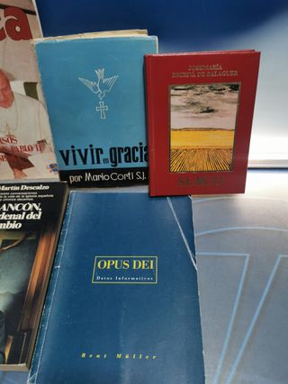 lote de 9 libros religiosos, Juan Pablo II, Opus dei, Memorias, Vivir en Gracia, Surco