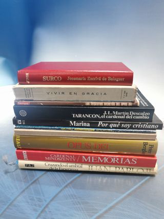 lote de 9 libros religiosos, Juan Pablo II, Opus dei, Memorias, Vivir en Gracia, Surco