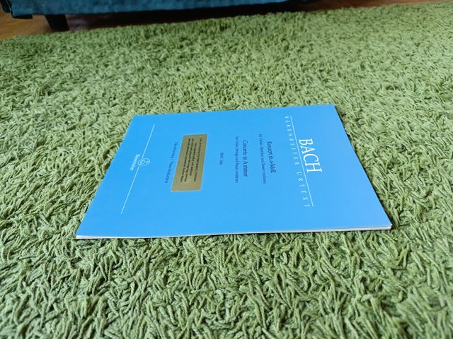 Partitura Bach Concierto en La menor BWV 1041