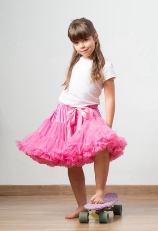 Falda tul niña gris