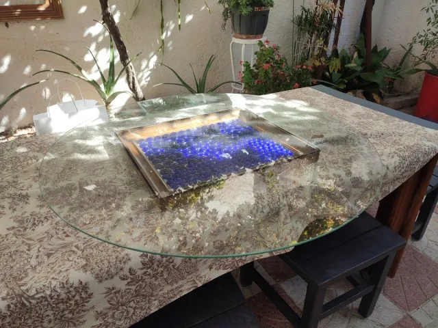 Cristal para mesa redonda de 100cm de diámetro