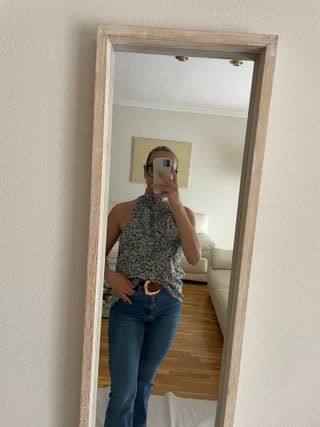 Blusa Zara Mujer Talla L Estampada