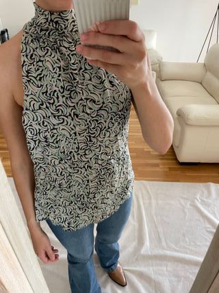 Blusa Zara Mujer Talla L Estampada