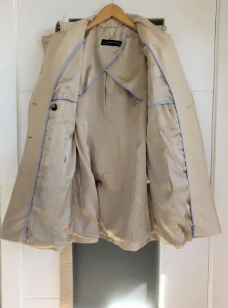 Gabardina Zara Beige Talla M