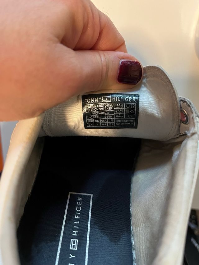 Sneakers Tommy Hilfiger Tg 37 con paillettes