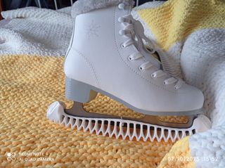 Patines de hielo blancos con forro 