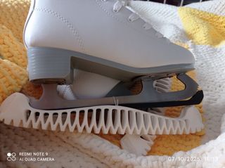 Patines de hielo blancos con forro 