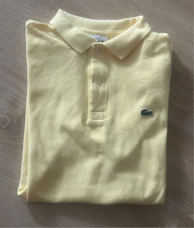 Polo Lacoste Amarillo Talla S ( 16 años )