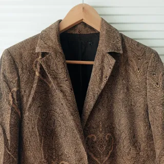 Americana Vintage Marrón estampada