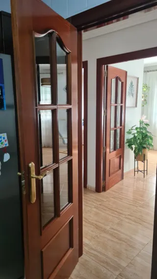 Puertas de madera con cristal