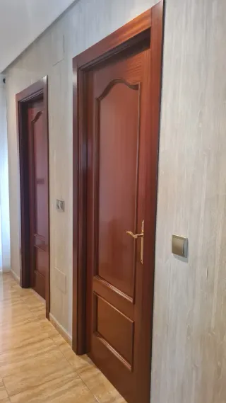 Puertas de madera con cristal