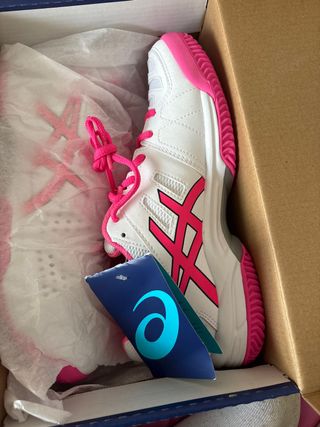 Zapatillas Asics Mujer Blancas y Rosas