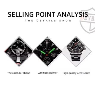 Reloj  Cuarzo Elegante Negro/Plata