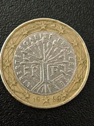 Moneda 1 Euro Francia 1999 Árbol
