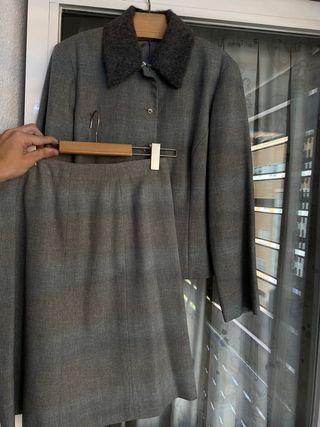 Conjunto de traje de chaqueta con falda