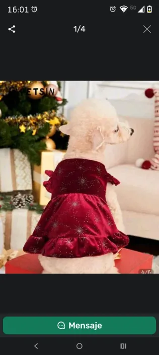 Vestido para perra talla XXL