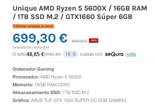Unique AMD Ryzen 5 5600X / 32GB / GTX1660 Super