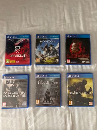 Lote 6 Videojuegos PS4