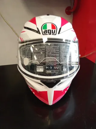 Casco AGV K3 SV Rosa/Blanco Talla L