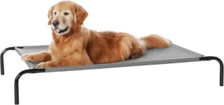 Cama perro elevada gris - L