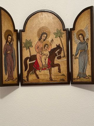 Tríptico con pasaje de la biblia Navidad