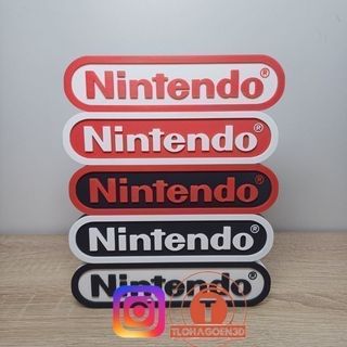 Logo Nintendo 3D retro gamer decorativo