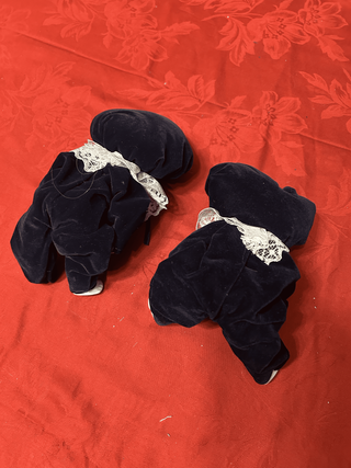 Coppia bamboline vintage porcellana