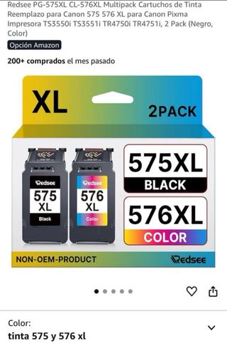 NUEVO Cartuchos Tinta Redsee PG-575XL CL-576XL