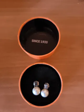 Pendientes Tous Oso Perla Plata