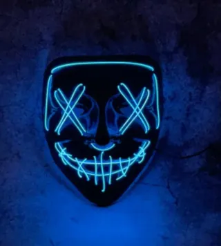 Mascara LED Fiesta Azul
