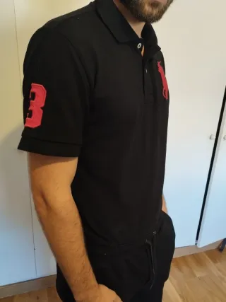 Polo Ralph Lauren Negro Logo Rosa