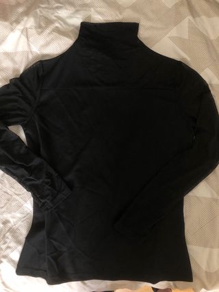 Camiseta manga larga cuello alto mujer