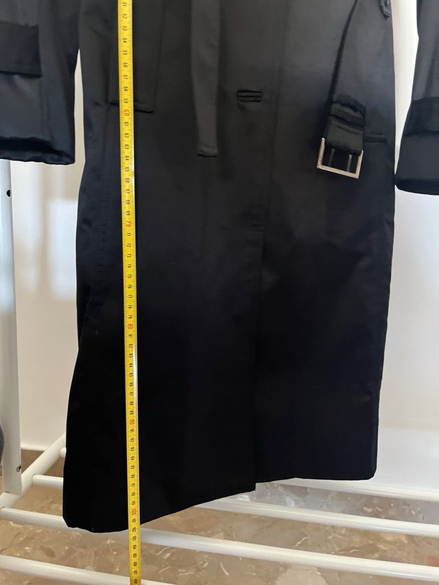 Gabardina Zara Negra Mujer