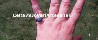 Anillo Ágata Musgosa Acero Ajustable