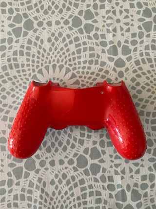 Carcasa Mando PS4 WWE Plata y Roja
