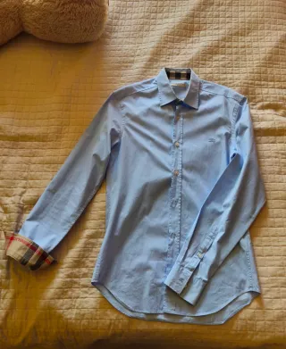 Camicia Burberry Uomo Azzurra