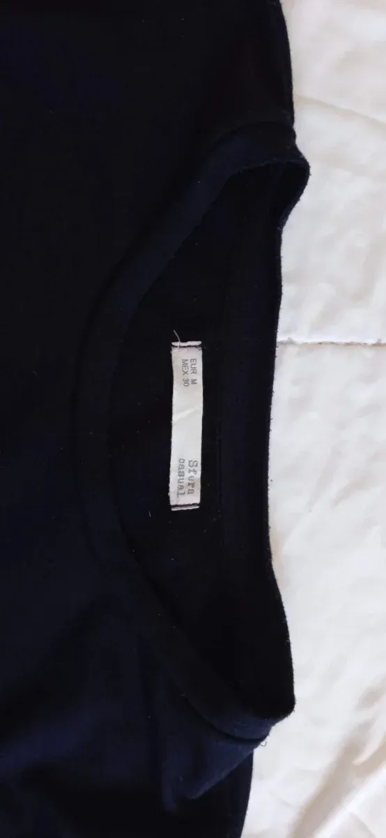 Jersey Sudadera Azul marino Talla M Bordado Floral