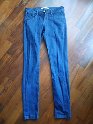 Vaqueros pitillo elásticos mujer azul