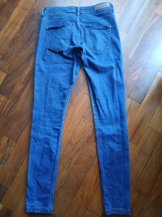 Vaqueros pitillo elásticos mujer azul