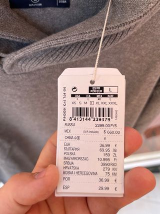Jersey Springfield Gris Talla L