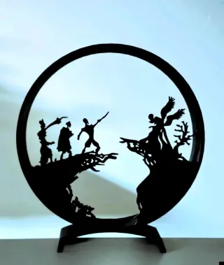 Anagrama decorativo Las reliquias de la muerte