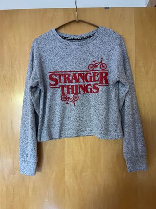Sudadera Stranger Things niña gris