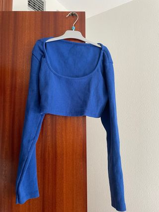 Conjunto falda y camiseta azul