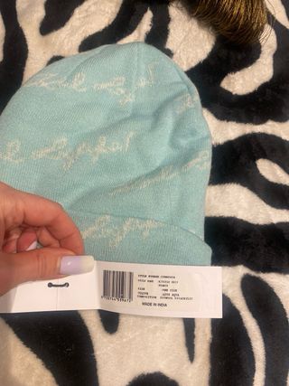 Gorro Karl Lagerfeld Teal Blanco