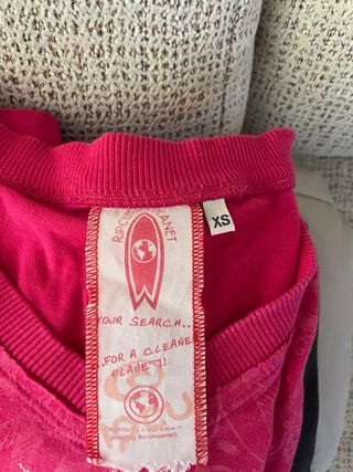 Camiseta Rip Curl manga larga rosa