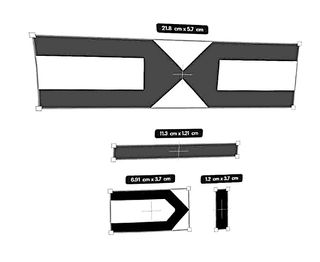 Pegatinas letras DACIA y logo Frontal con líneas